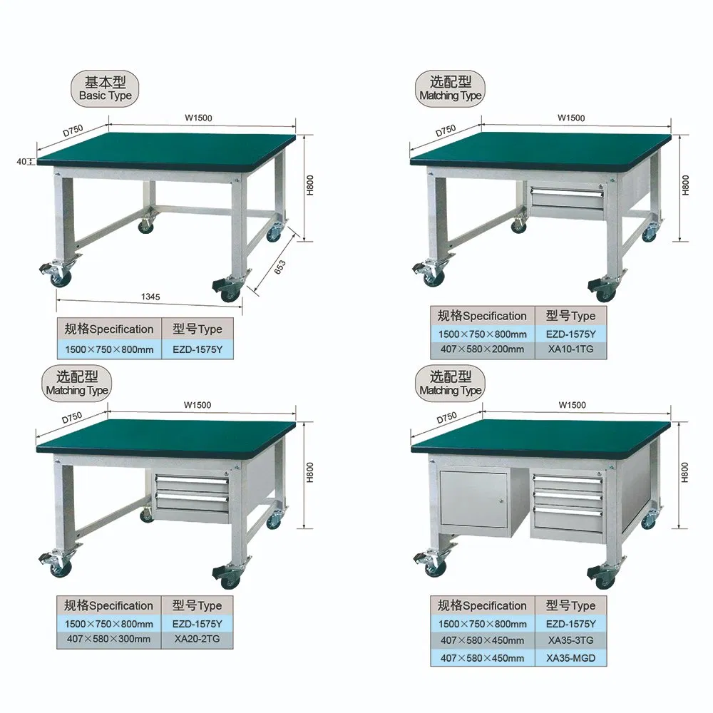 Customized Workshop Garage Tool Cabinet Storage Workbench Work Station Metal Combination Tool Box Cabinets China Factory