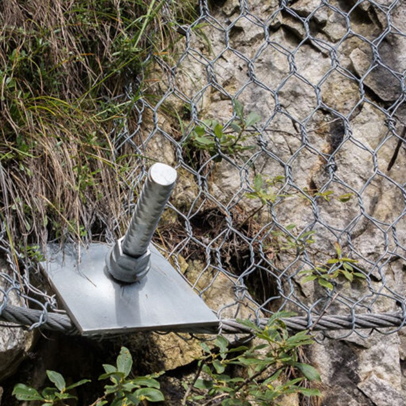 Drape Mesh System 80X100mm Double Twisted Woven Wire Mesh Rockfall Protection Hexagonal Netting for Slope Stabilizatio