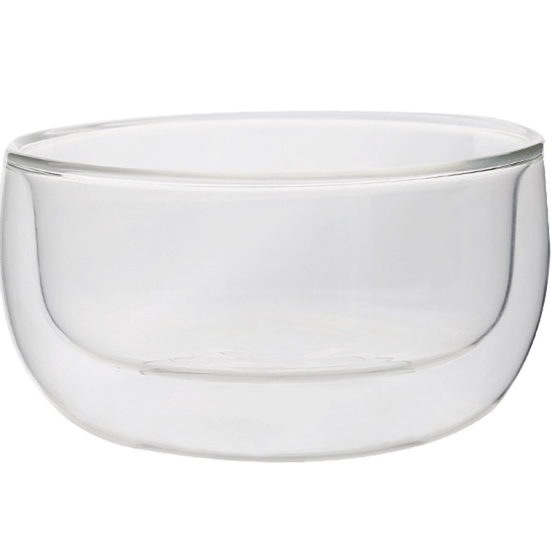 350ml Borosilicate Double Wall Glass Fruit/ Ice Cream Bowl, Borosilicate Glass Bowls