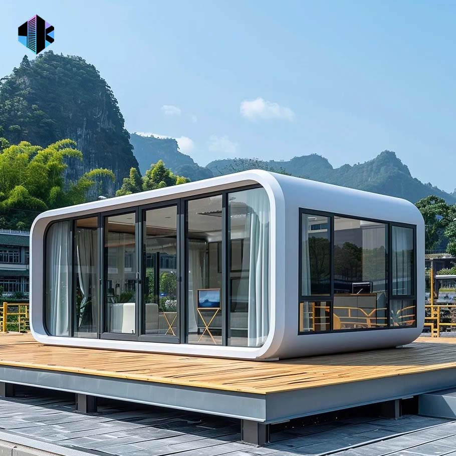 Prefabricated Apple Cabins with Insulated Shells and Modular Garden Studio House
