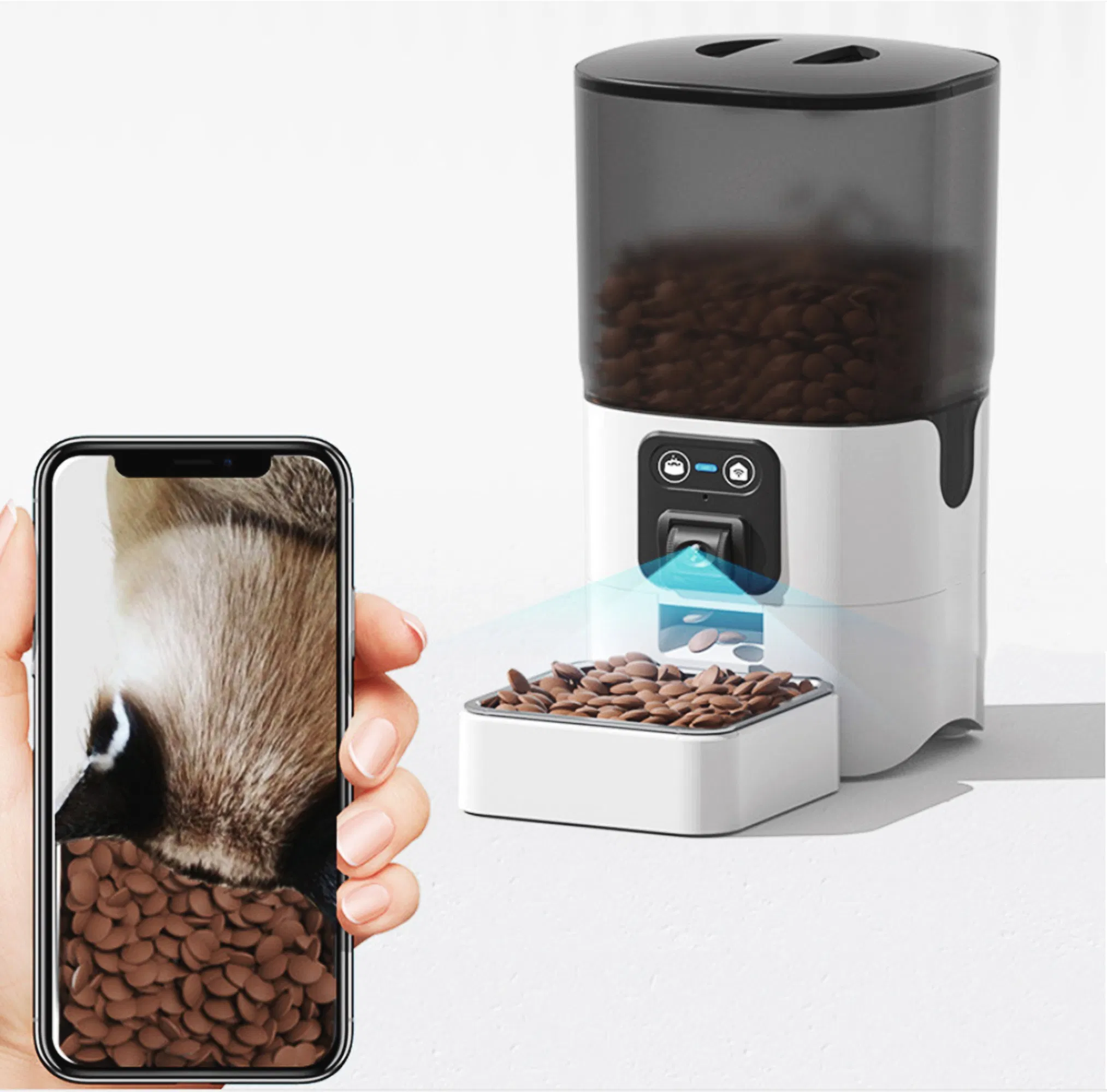 4L Pet Food Dispenser Stainless Steel Bowl Automatic Feeder for Cats and Dogs with Timer