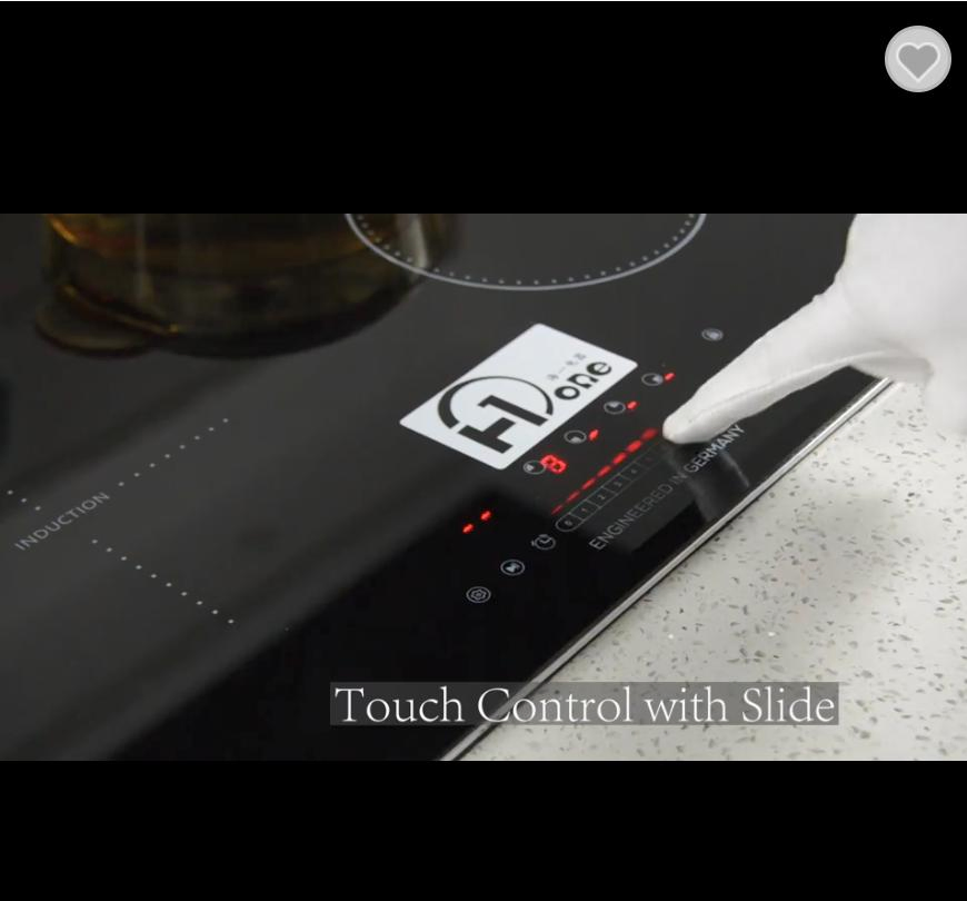 Hybrid Cooktop with Built in 4 Burner Hob