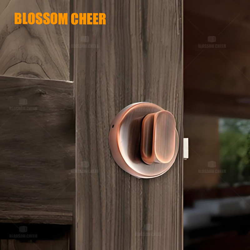 Bathroom Toilet Bolt Door Lock with Red Green Indicator Stainless Steel Design