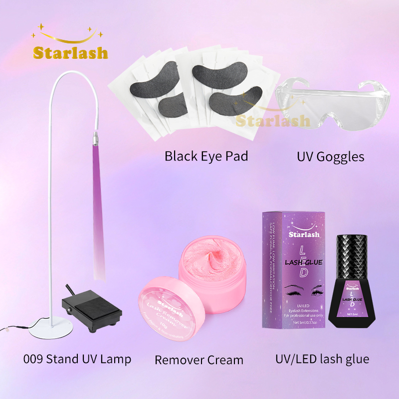 Star Lash Hot Selling Top Quality Foot Pedal LED UV Lamp Customize Logo LED UV Lash Glue UV LED Lamp Kit