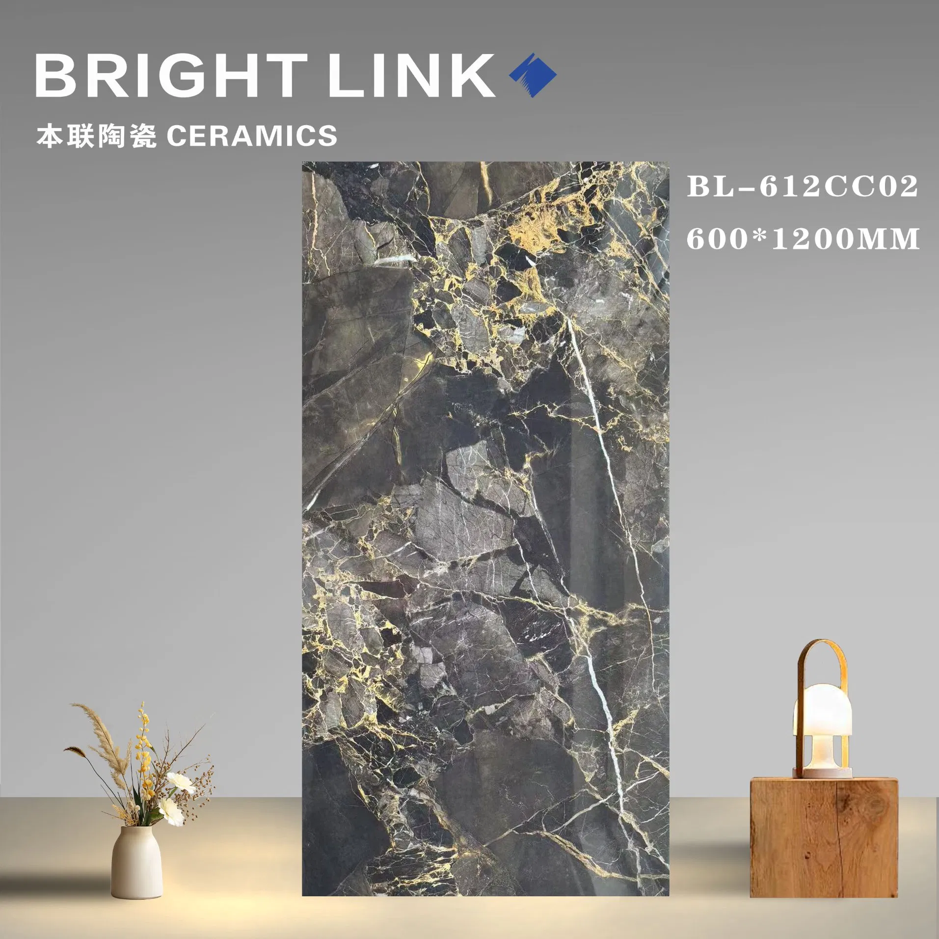 Foshan 600*1200mm with Deluxe Design Polish Glazed Porcelain Indoor Floor Tile