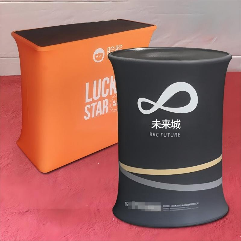 Customizable Portable Foldable Plastic Hydraulic Lifting Display Stand
