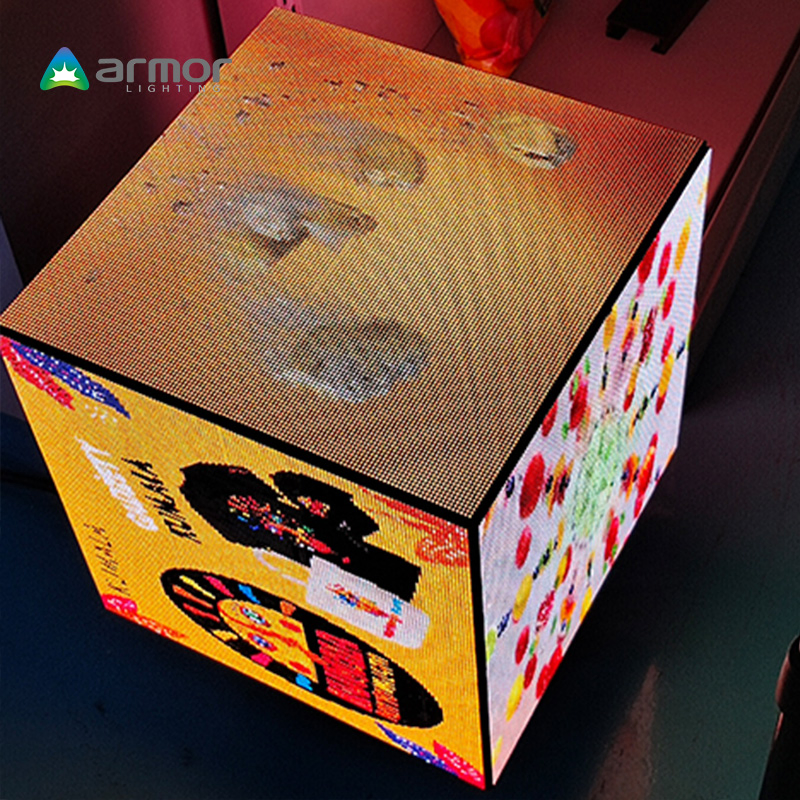 HD Full Color 3D LED Cube Display Indoor Outdoor Magic Cube Screen for Retail Store Advertising