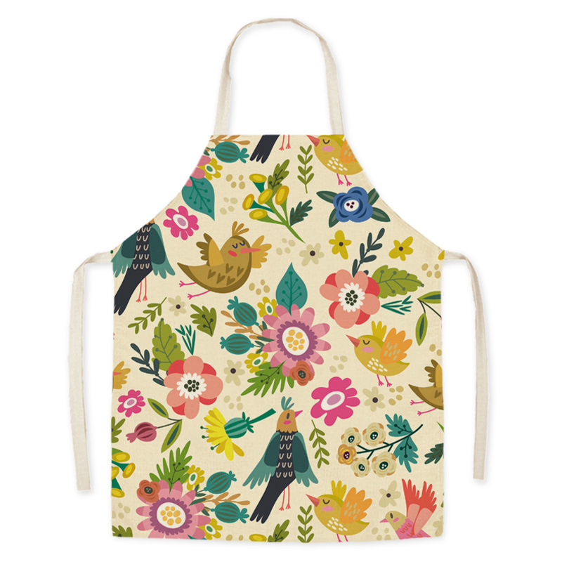 Adversting Customizable Trademark Apron Garden Clean Use Polyester Cotton Custom Logo Waiter Garden Apron