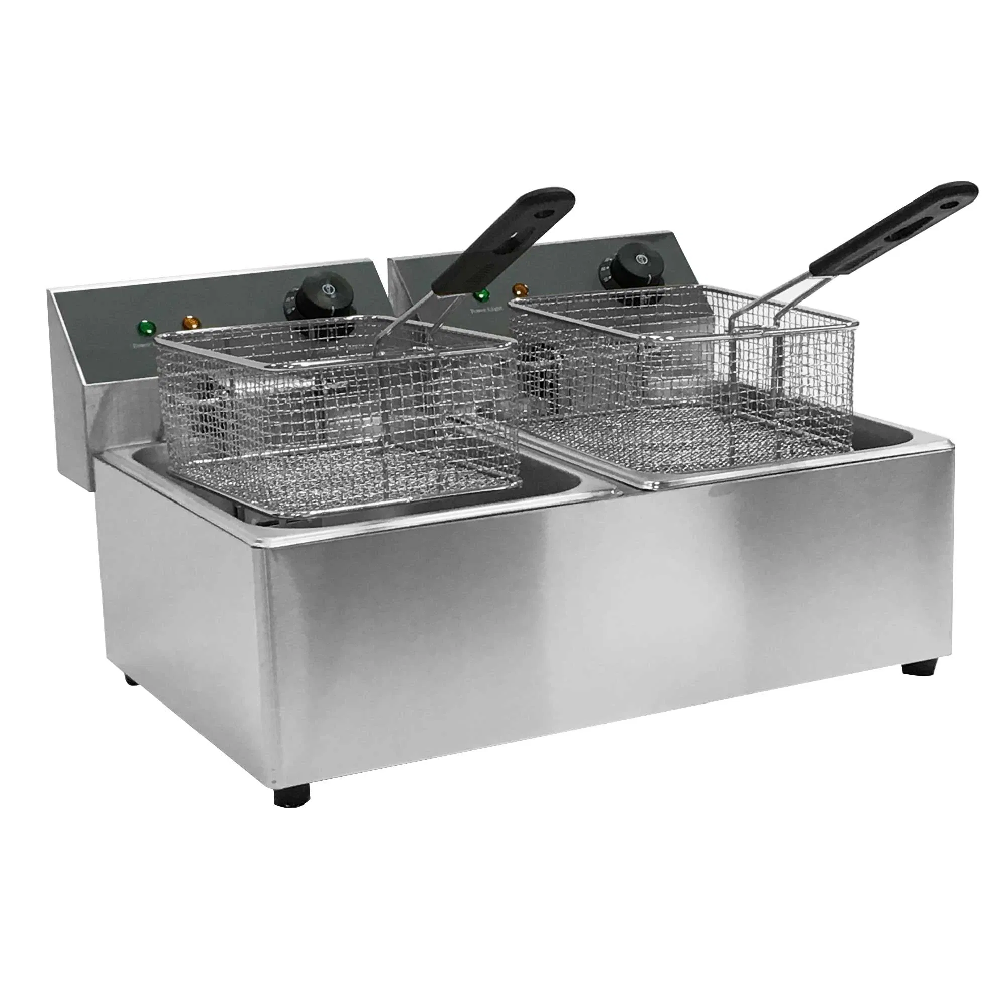 Compact Double Tank Fryer for Bulk Cooking