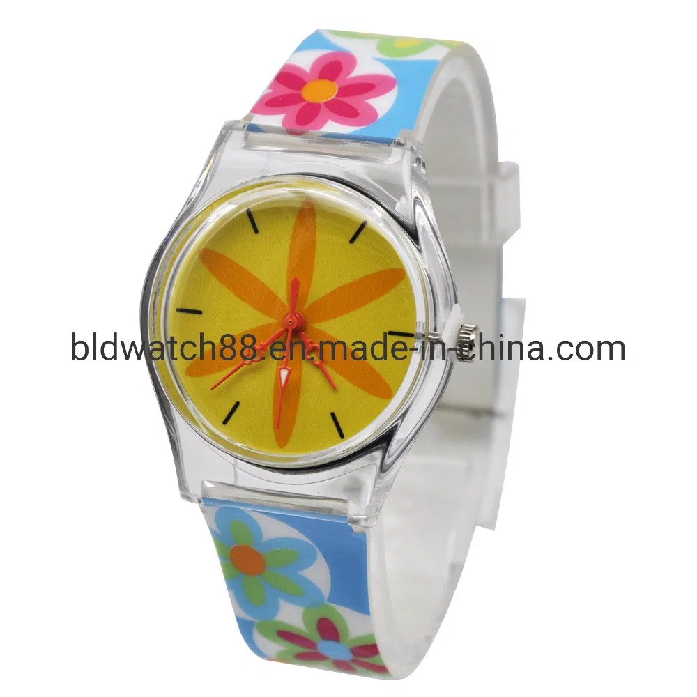 Cheap Promotion Waterproof Fashion Quartz Plastic Watches with Japan Movement