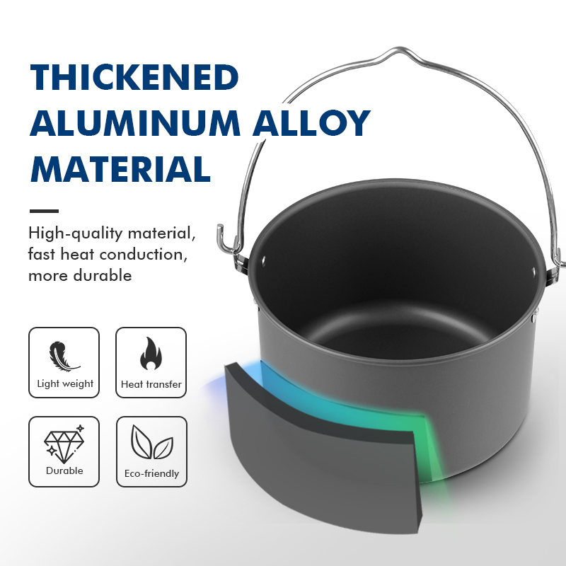 Kinggear Camping Pot Cookwareportable Cooking Pot for Outdoor Camping Hiking