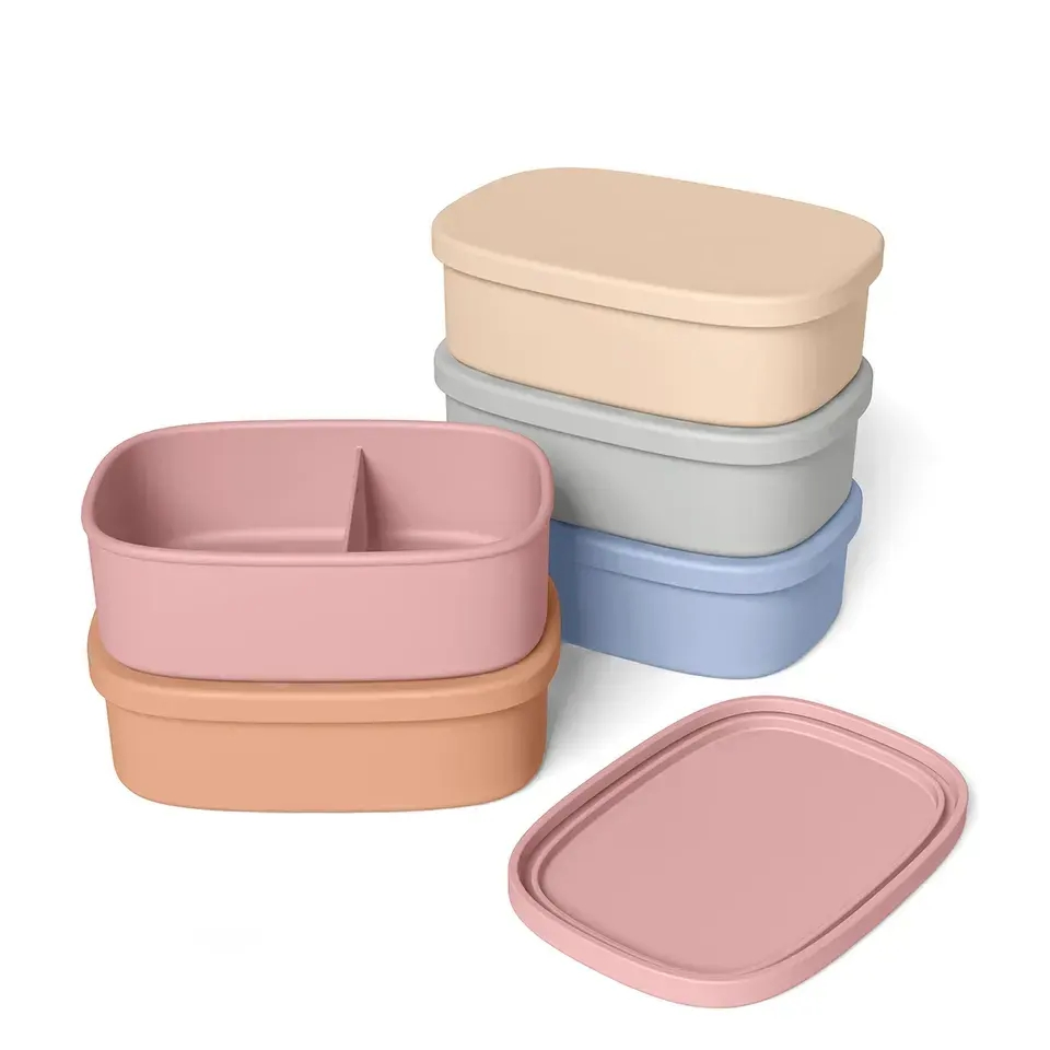 Collapsible Silicone Food Storage Container for Convenient Lunch Packing