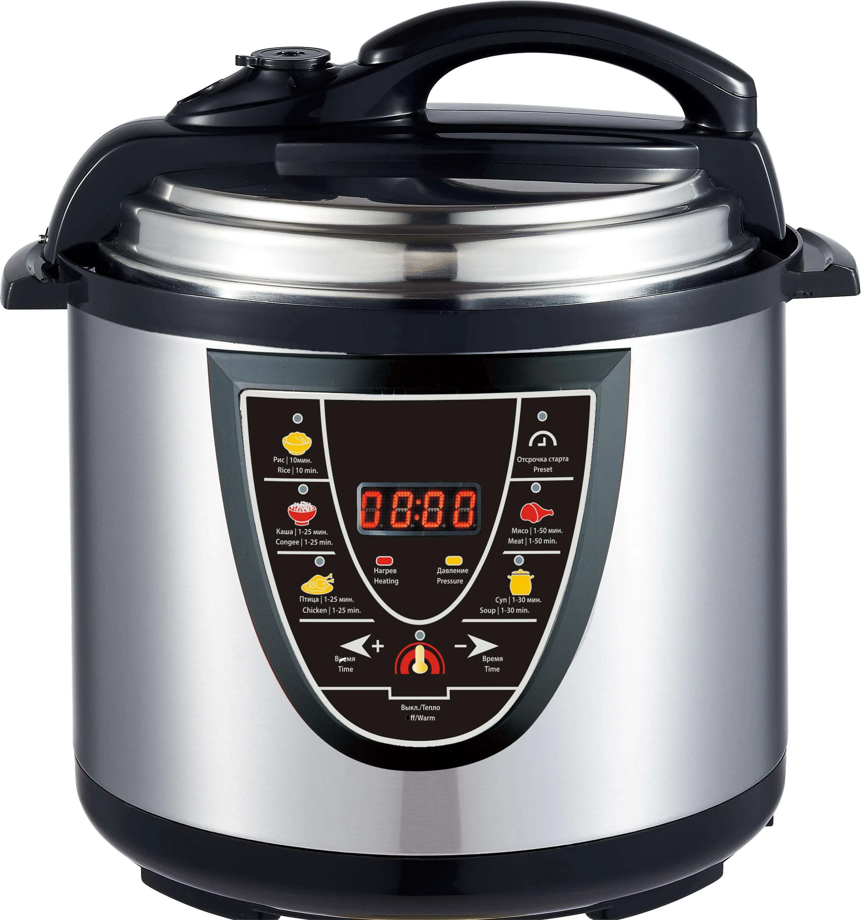 4L 800W Digital S/S Electric Pressure Rice Cooker