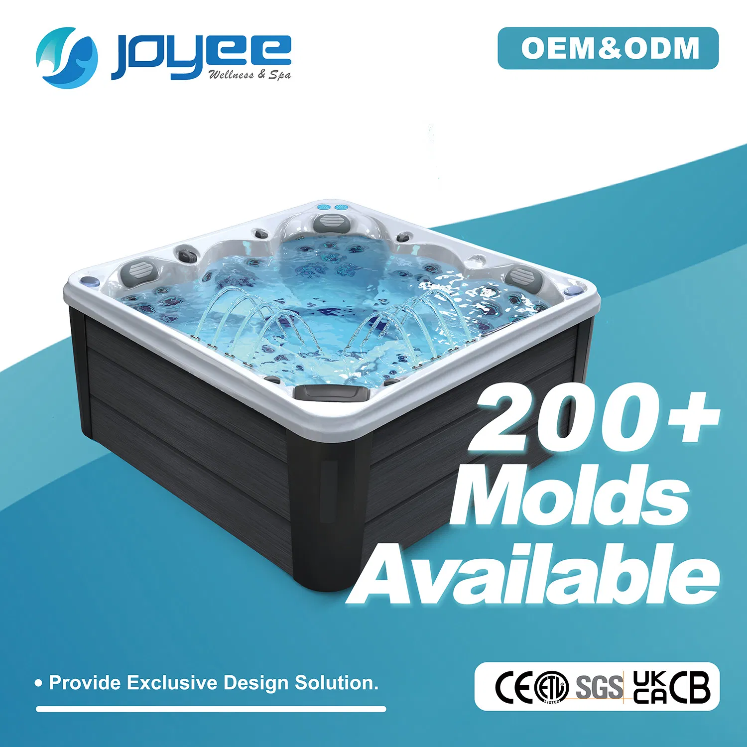 Joyee Luxury 5 Person Jakuzi Outdoor Jacuzi SPA Massage Whirlpool Im Freien Gebraucht Wholesale