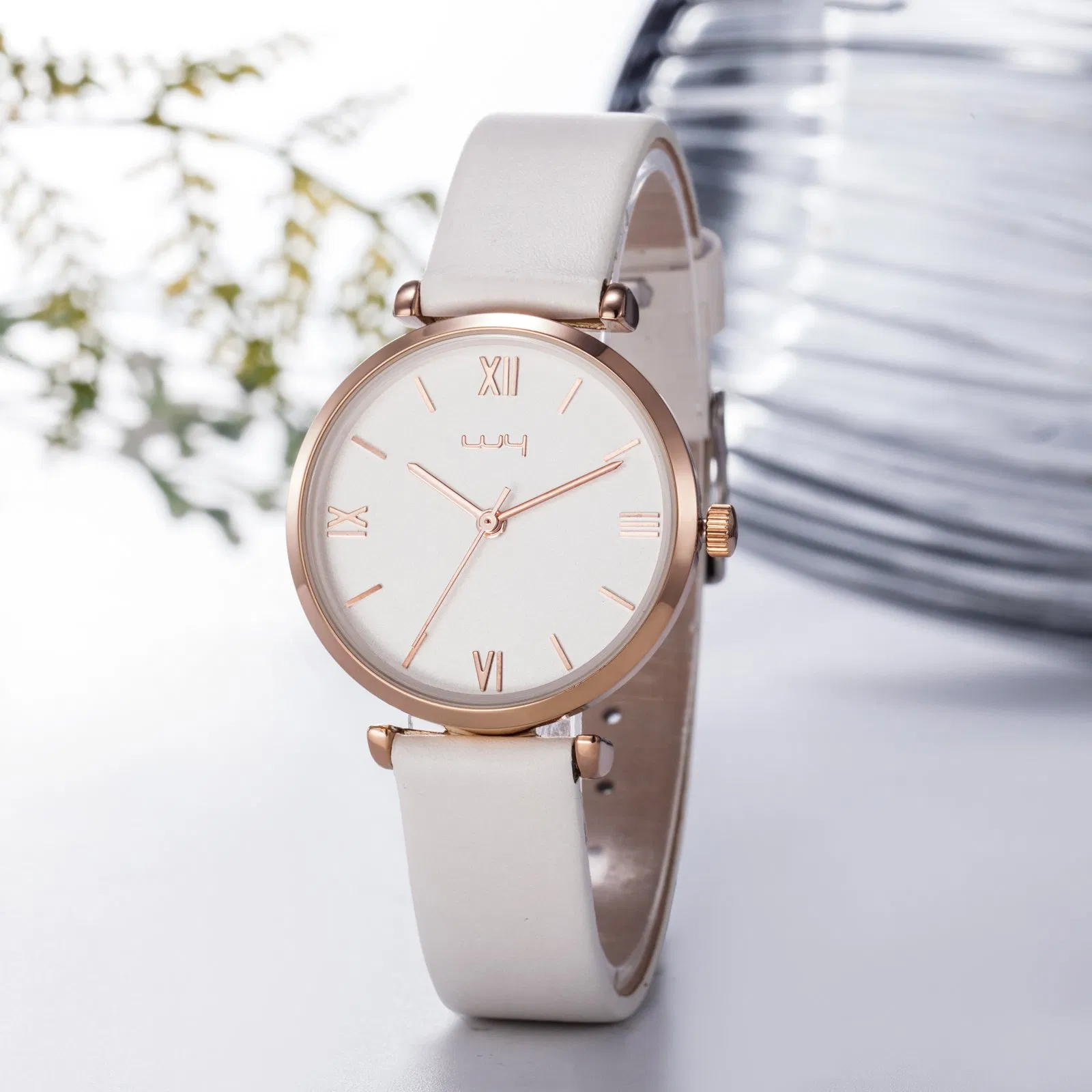 Hot Vintage Italian Retro Leather Quartz Wrist Black Watch Wy-070