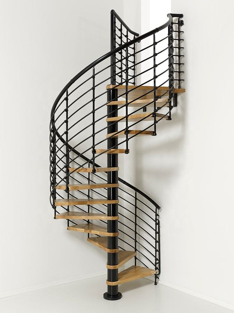 Cbmmart Arc Stylish Outdoor Galvanized Steel Metal Wrought Iron Spiral Stairs