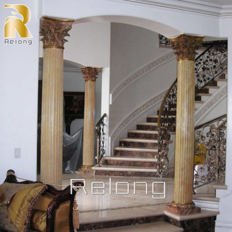 Decorative Large Round Marble Pillar for Home