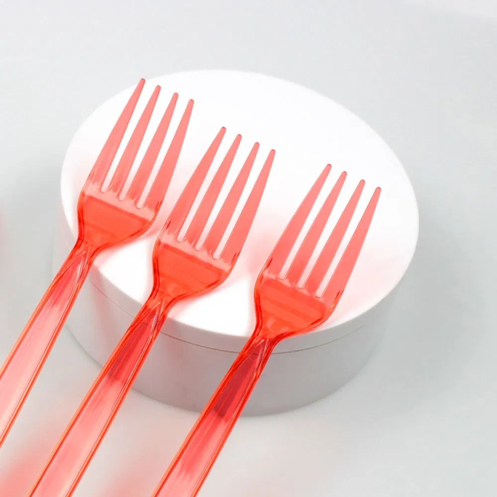 Disposable Plastic Cutlery 170mm Length PS Plastic Fork for Fast Food