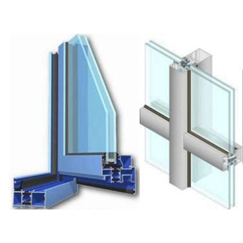 6063 T5 Aluminum Extrusion Curtain Wall Profile Aluminum Material