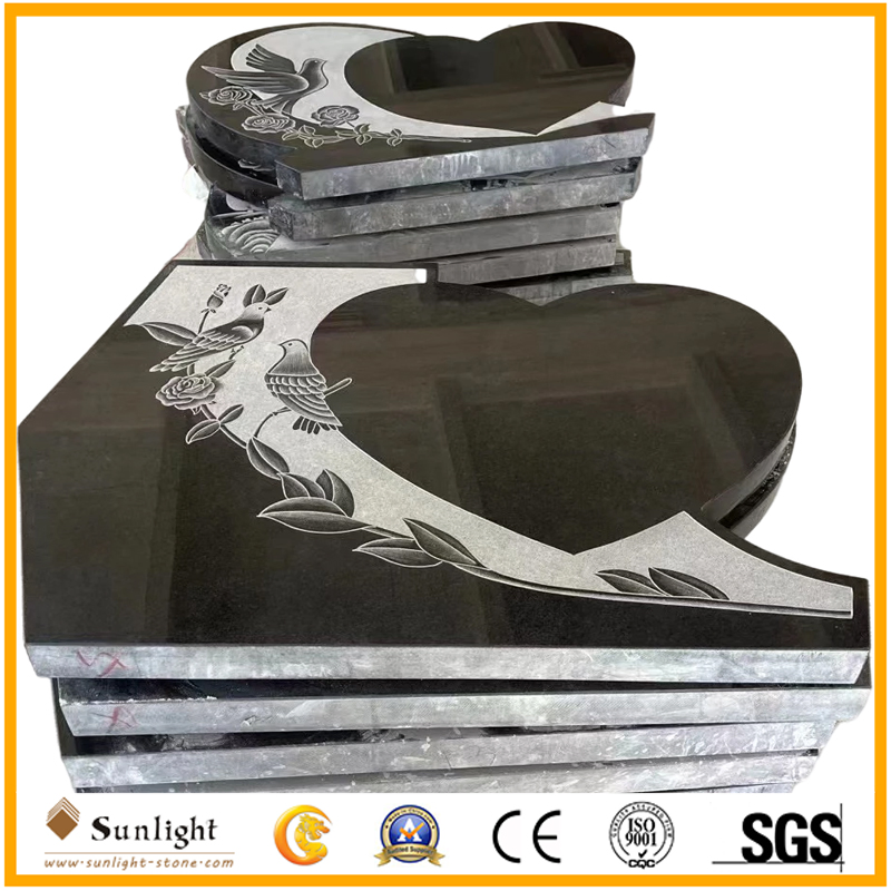 Black Granite Monument European Granite Memorials Tombstone C14