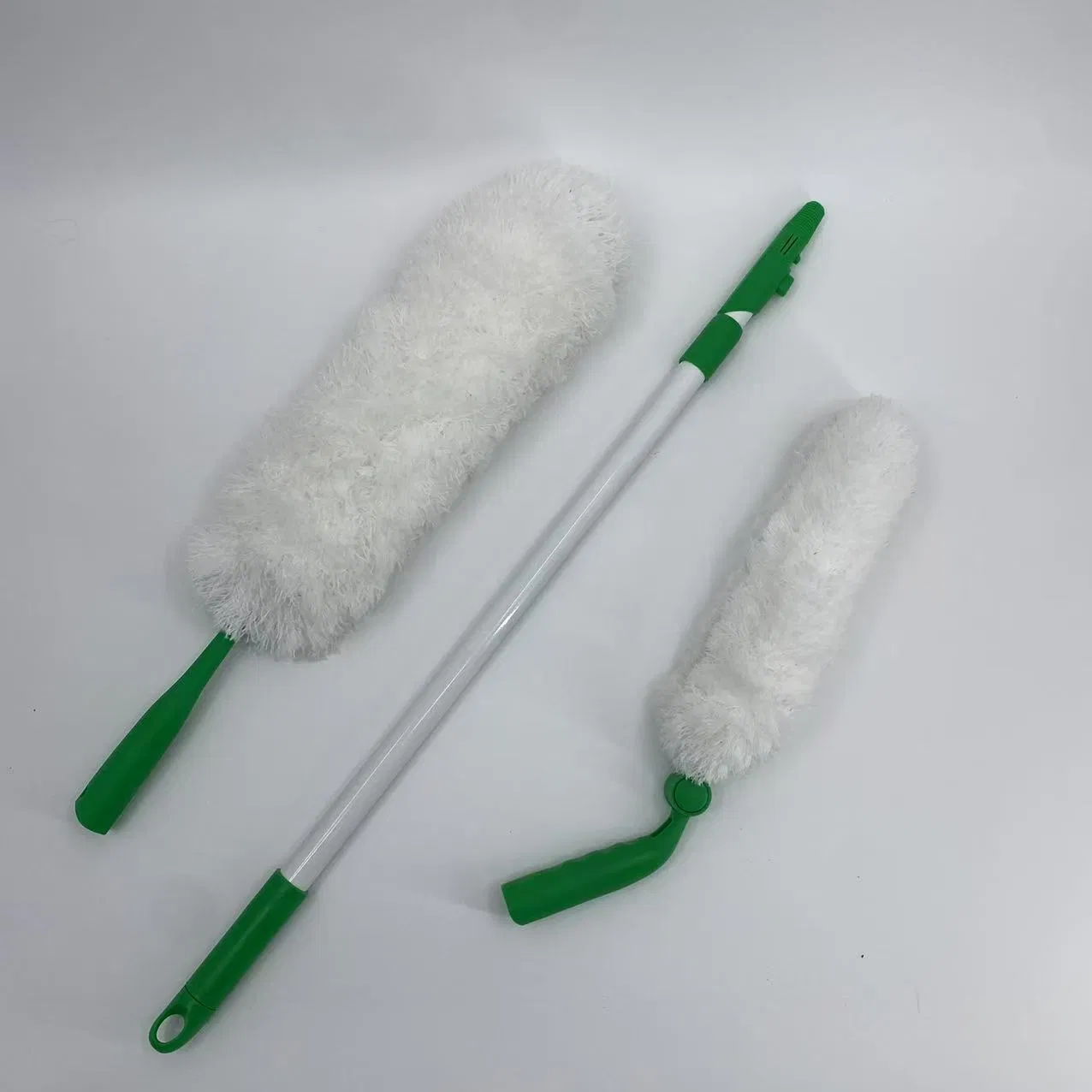 Masthome Telescopic Broom Duster Handle Detachable Flexible Feather Microfiber Cleaning Fan Duster