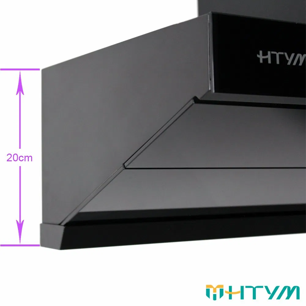 Black Crystal Glass Surface Starlight Touch Display and 8-Speed Precision Range Hood