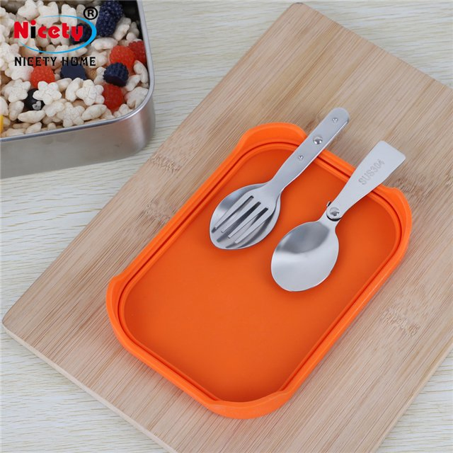 Kitchen Utensil Dinnerware Hand Tool Folding Camping cutlery Set with Fork and Spoon