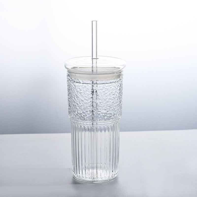 Кружка для холодных напитков с соломкой, 650 мл