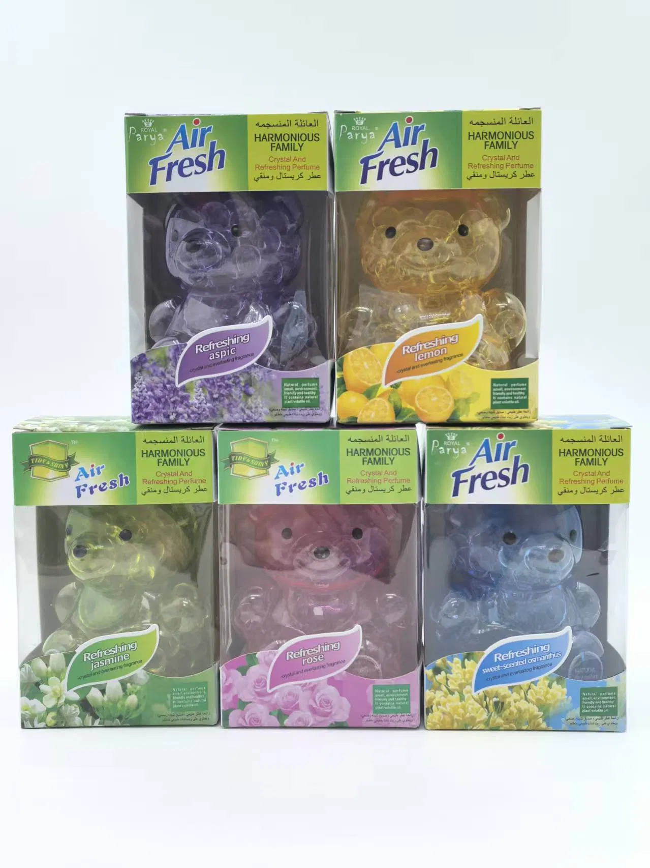 Crystal Beads Air Freshener Solid Fragrance Fumigation Ball Purify and Remove Unpleasant Odors Bear-Shaped Light Fragrance Car