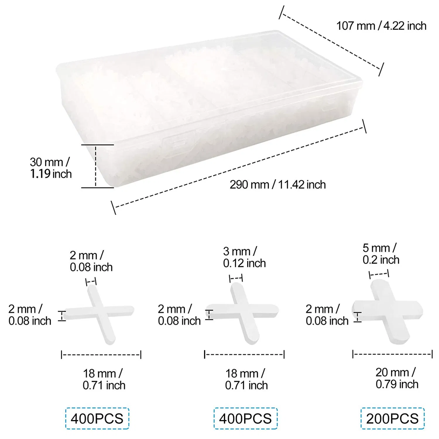 PP Tile Cross Spacer Tiling Tool Tile Leveling System Tile Spacers