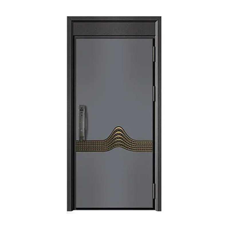 Автоматическая распашная дверь из алюминия и нержавеющей стали