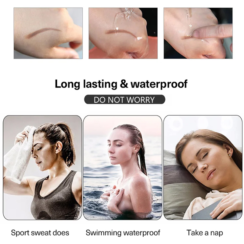 Ditong Oemodm Private Label Double-Headed Automatic Waterproof 1.5mm Eyebrow Pencil Brush 2 in 1