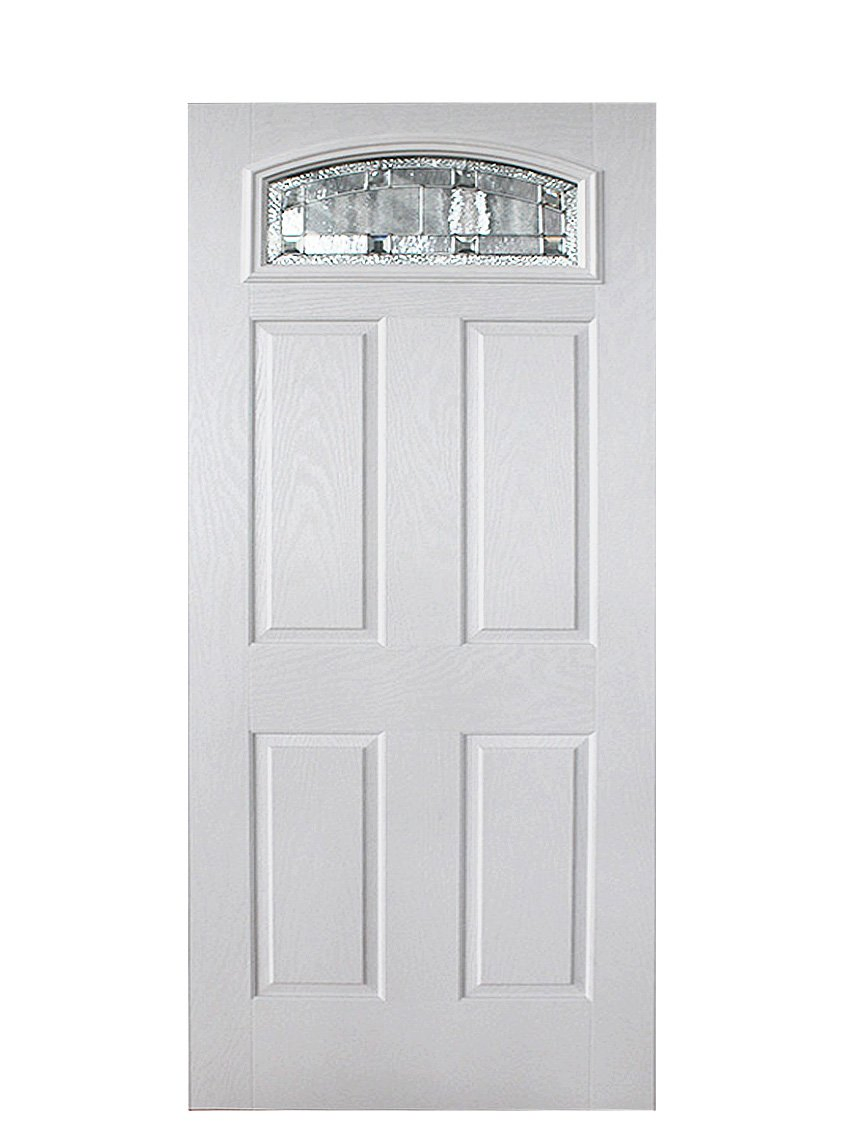 Fiberglass Smooth, Primed, Right Hand Outswing, Prehung Front Door, 6-Panel, 36'' X 80"