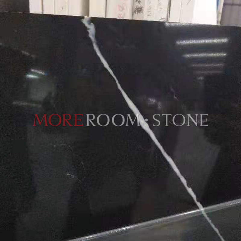 Custom Black Granite Marble Like Quartz Bathroom Vanity Tops with Undermount Sink