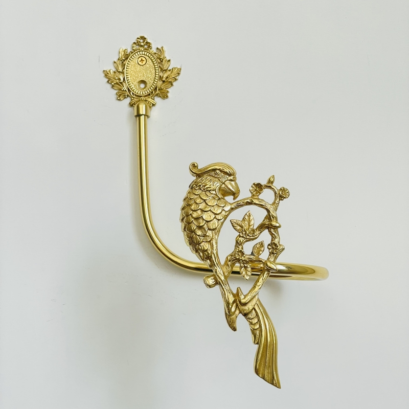 Factory Price Bird Design Pure Copper Window Curtain Metal Tieback Hook