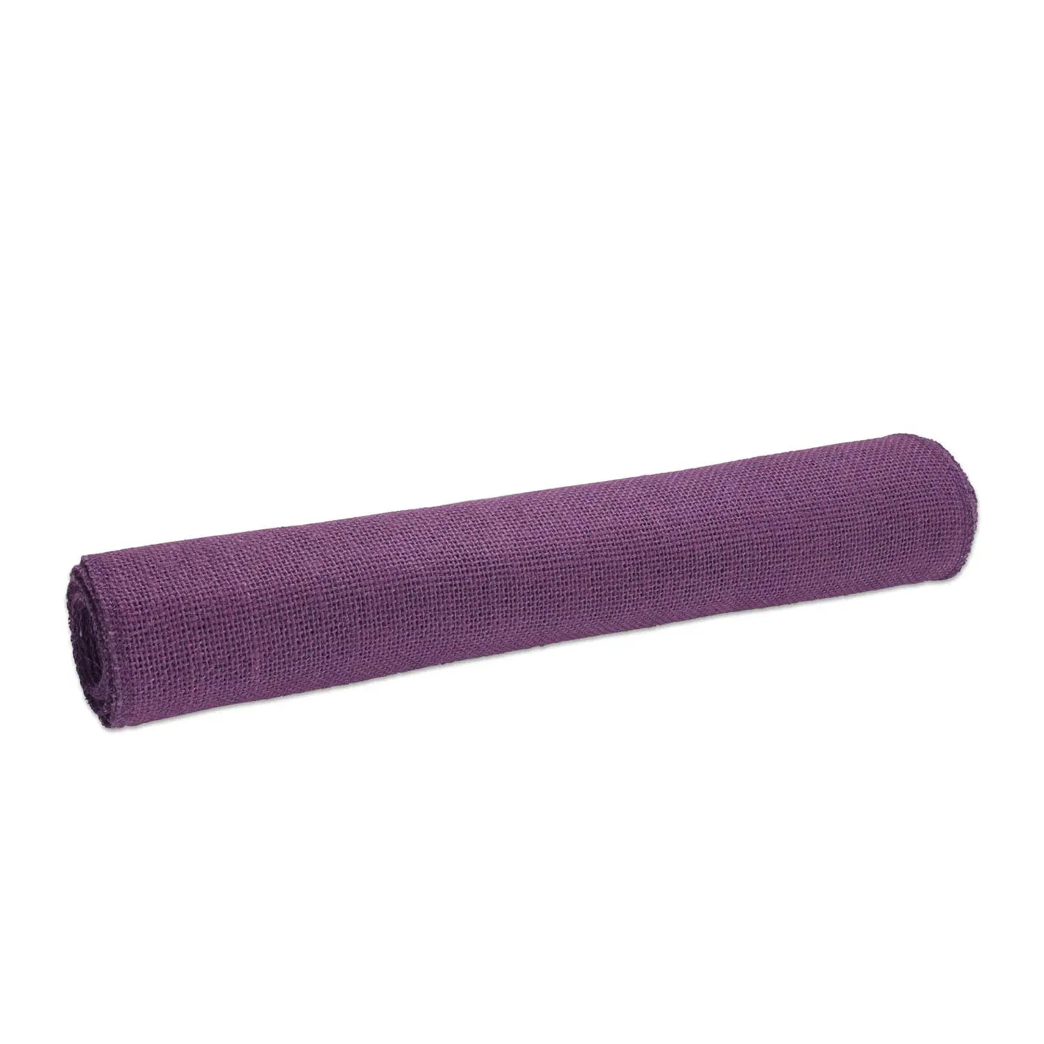 Purple Overlocked Party Decor Jute Table Cloth