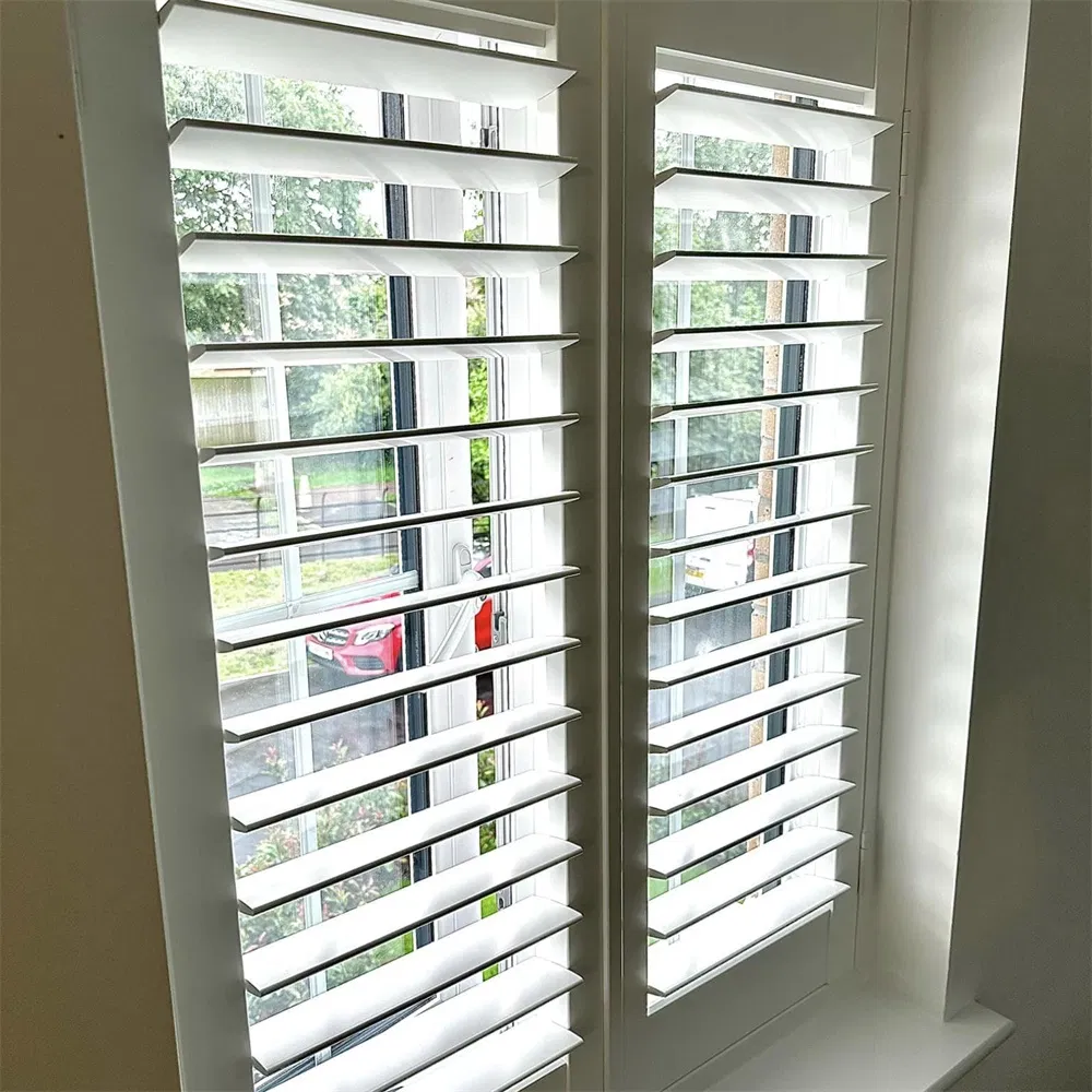 Premium Custom PVC Plantation Shutters with Elegant Louvered Style