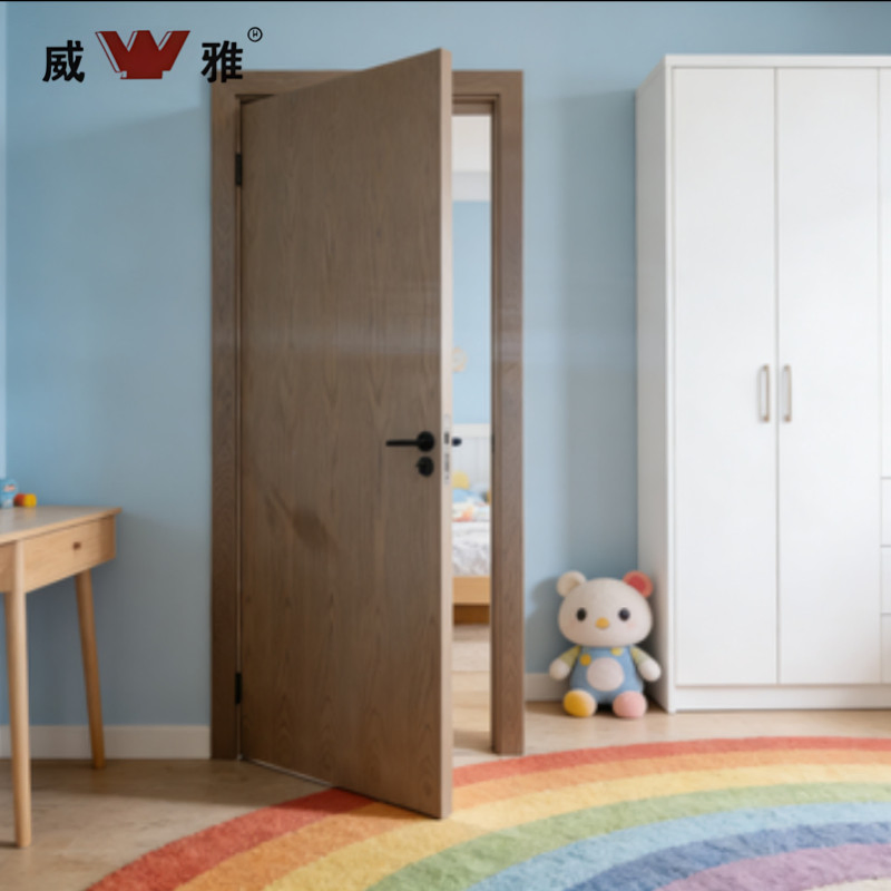 Luxury Hotel Accommodation Fireproof and Privacy Enhanced Solid Wood Interior Wooden Door