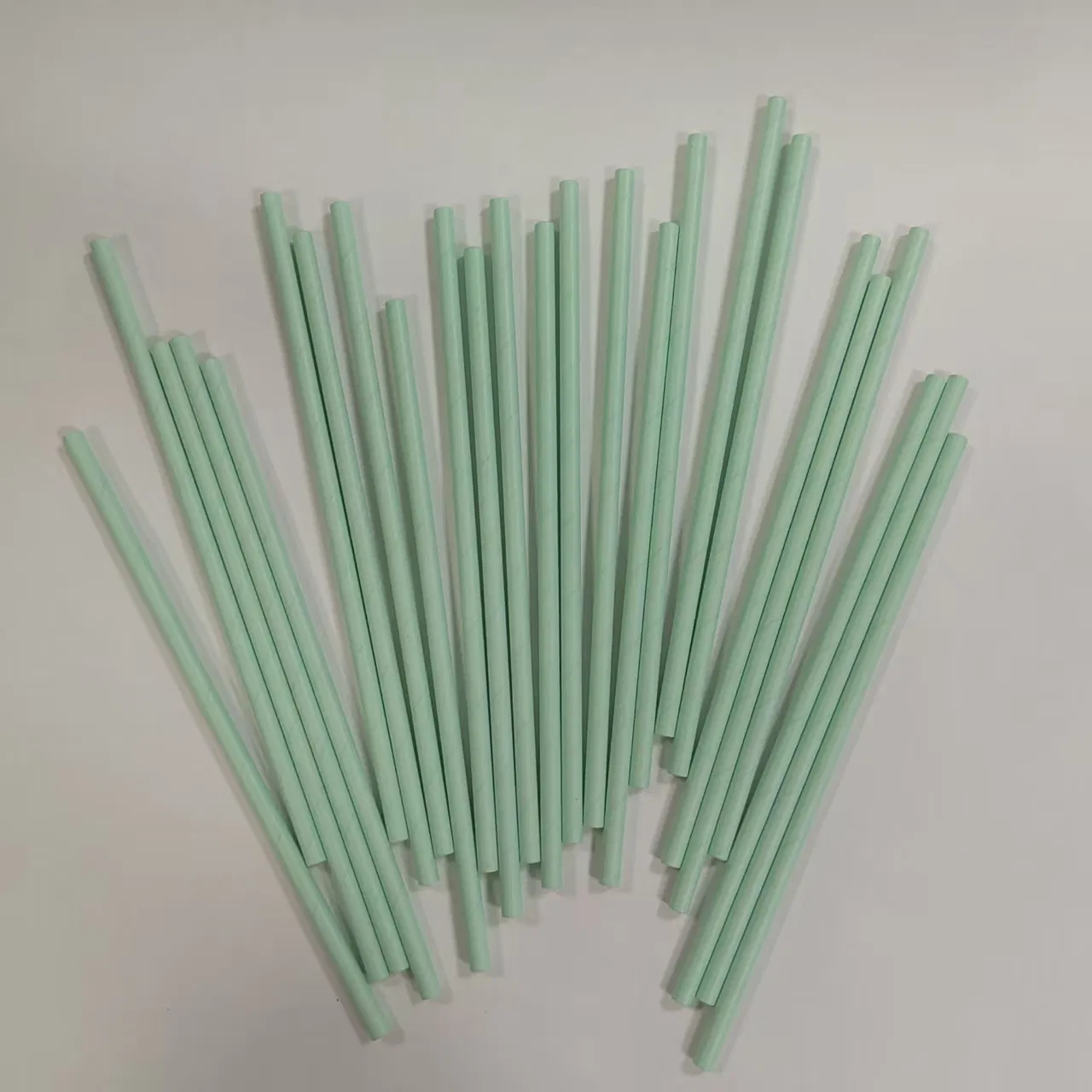 Eco-Friendly Disposablefresh Pea-Green Color Biodegradable Paper Straws