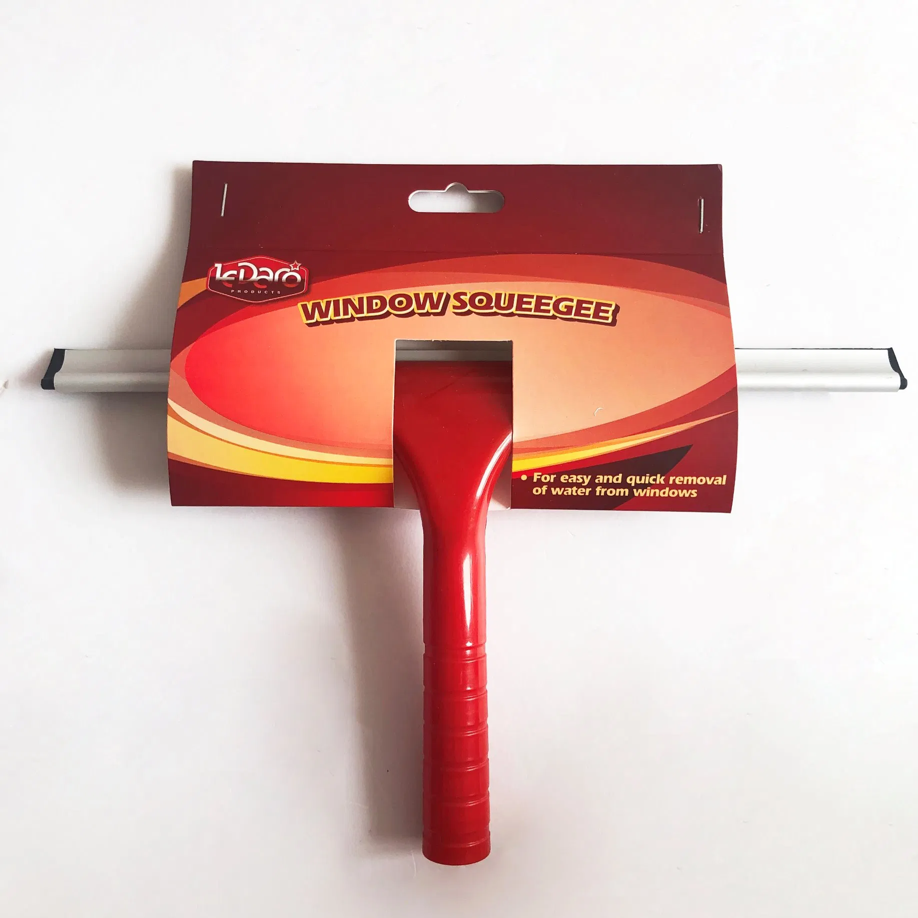 Squeegee Wiper with Rybber Blade and PP Handle Aluminum Holder for Windows Glass Mirrors Windshields Tiles Walls Cleaning