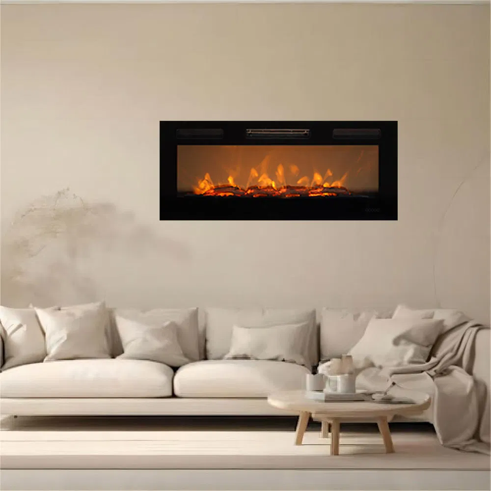 Modern Fashion Design Household Decorative LED Black Electric Fireplace