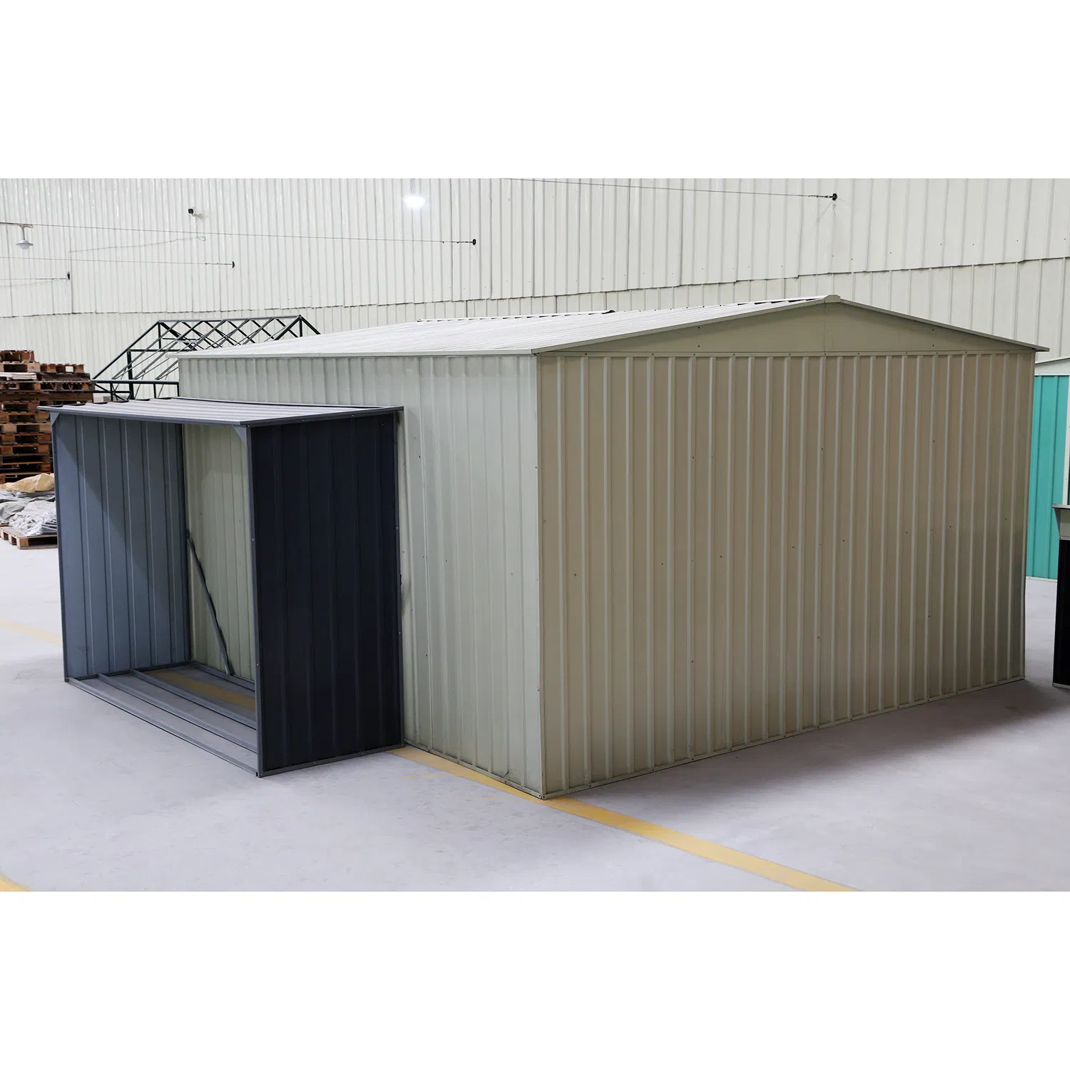 Dark Grey Colorbone Steel Metal Shed for Wood Storage Ws2427516-Z