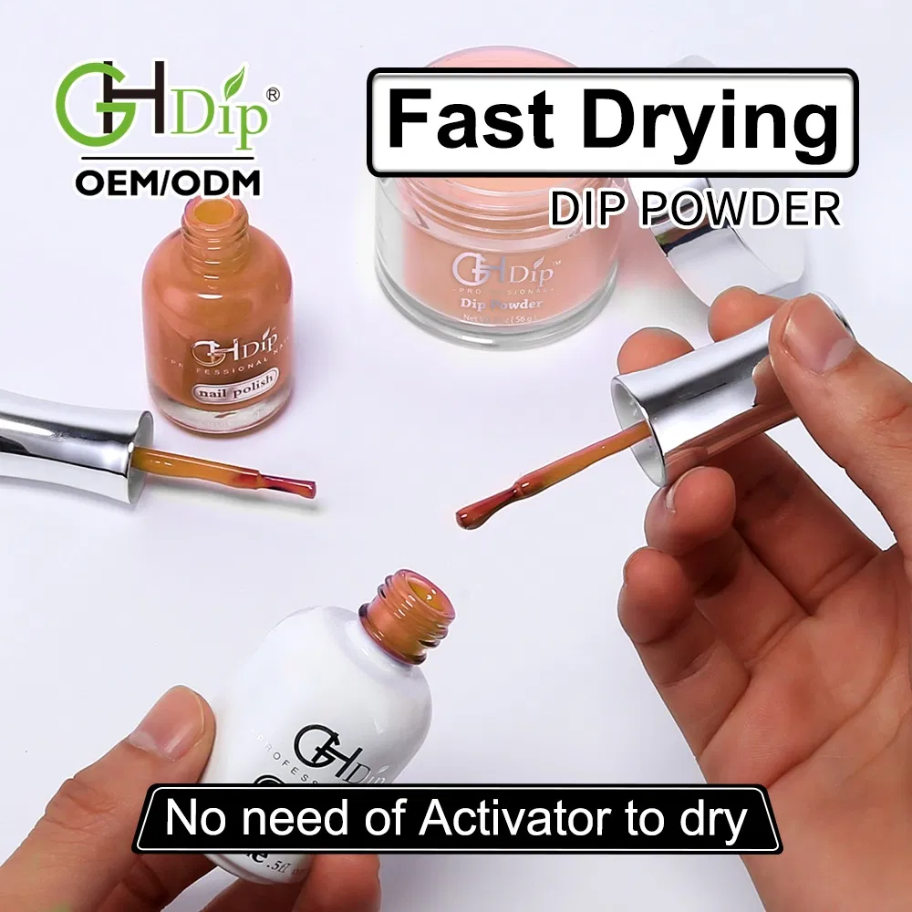 Brown Color Acrylic Nail Fast Drying DIP Powder Match Gel Polish