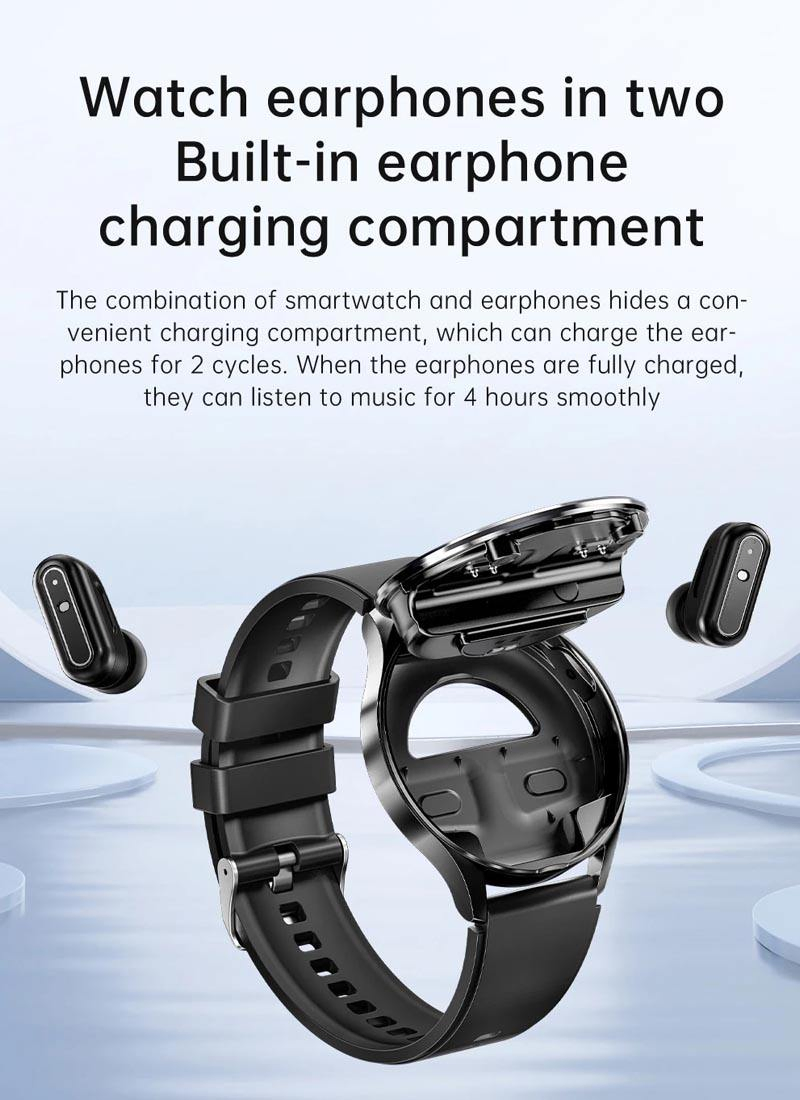 Premium 1.39-Inch Bt Call Smart Watch with Earbuds