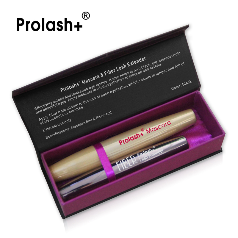 OEM Qbeka Best Effect Prolash+ 3D Fiber Lash Mascara for Eyelash Growth and Thicker Gel & Dry Fiber Formula 2 Tubes Makeup