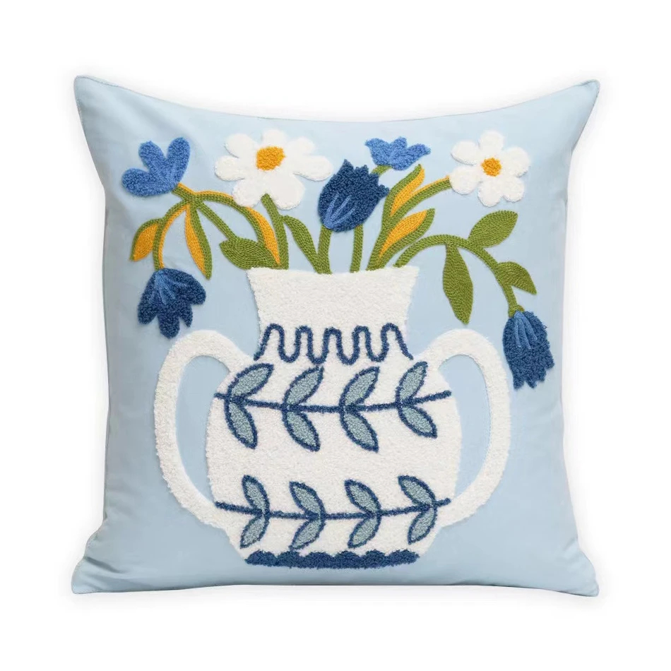 Customizable Linen Cushion Case for Handmade Tufted Pillow Cover
