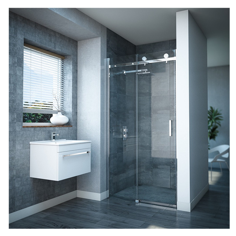 New Customized Frosted Glass Small Size Complete Simple Glass Sliding Shower Door