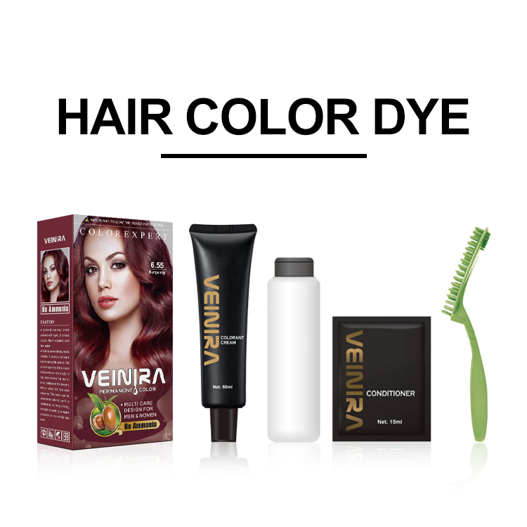 Veinira New Product No Ammonia Permanent Hair Color Cream for Salon Home Use Men Women
