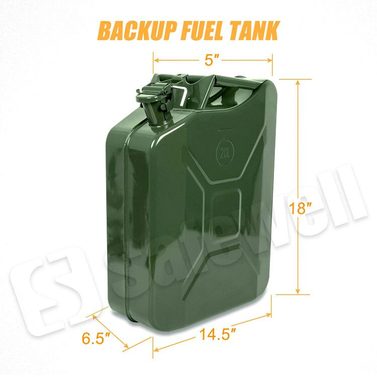Safewell Wholesale 20 Litre Metal Fuel Drinks Cabinet Industrial Jerry Can for Cocktail and Whisky Bar