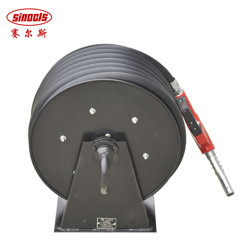 Premium Fuel Hose Reel with Adjustable Nozzle for Efficient Dispensing